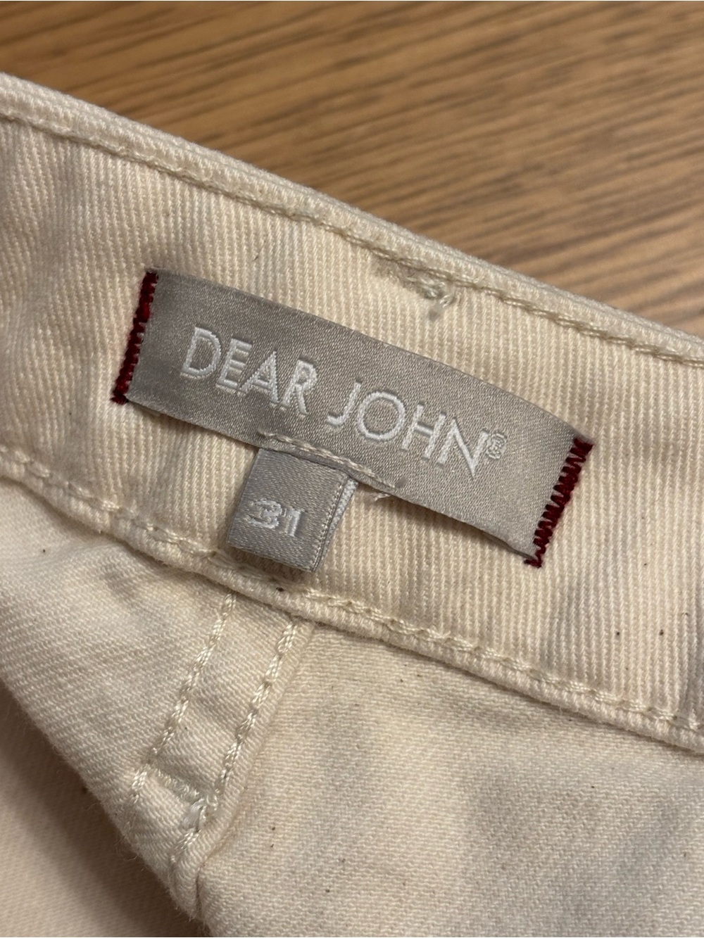 Dear John High Rise Cream Shorts with Color Side Stripes Size 31 Womens - Picture 7 of 10